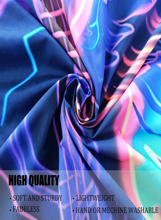 TUGCAY Blacklight Guitar Wing Tapestry UV Reactive Rock Music Tapestry Punk City Car Building Street Wall Hanging Tapestries for Bedroom Dorm Living Room Decor 50" X 60" - Image 4